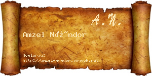 Amzel Nándor névjegykártya